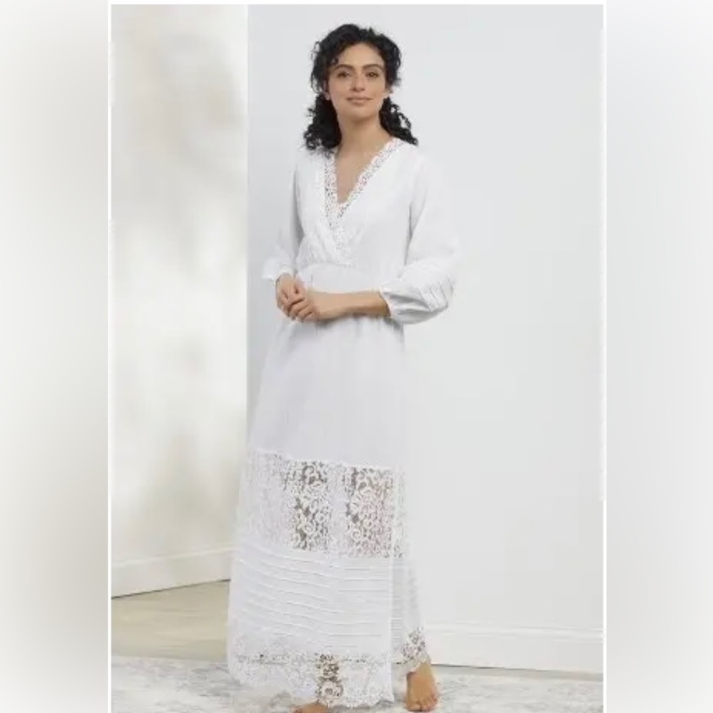 Soft Surroundings White Lace Maxi Dress